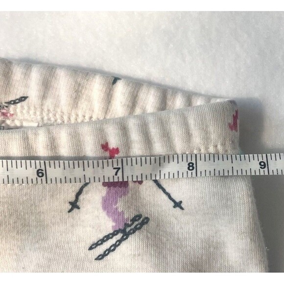 GYMBOREE SKIERS TODDLER GIRLS 2T CREAM COZY FLEECE LEGGINGS SKI WARM HOLIDAY 18’ - Picture 8 of 8